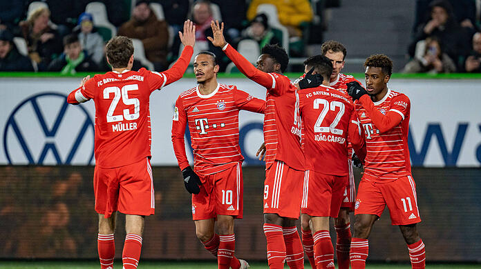 Fast jeder Schuss ein Treffer: Die Offensive des FC Bayern überzeugte gegen Wolfsburg mit ordentlich Torgefahr.