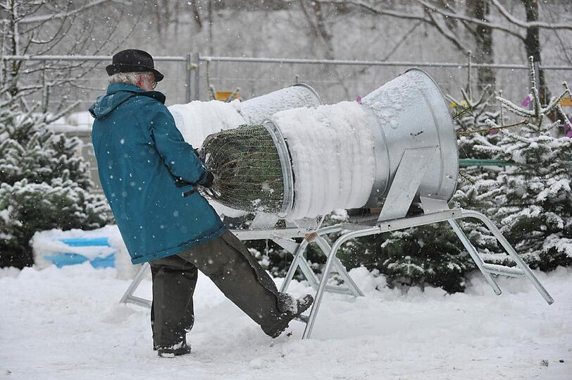 Da beginnen die Münchner von einer weißen Weihnacht zu träumen und kaufen sich ihren Christbaum.