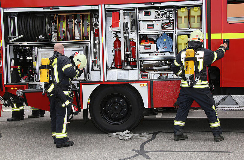 Bilder vom Feuerwehreinsatz in Mühldorf. Der Brand konnte schnell gelöscht werden, es wurde niemand verletzt.