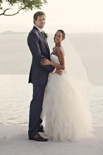 Sein großes Glück: 2012 heiratet Nowitzki Jessica Olsson.