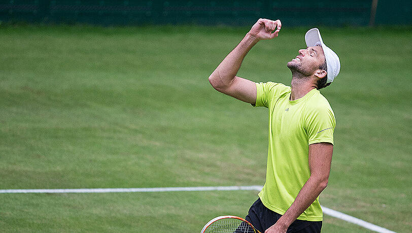 Ivo Karlovic hatte im Viertelfinale von Halle seinen großen Auftritt.