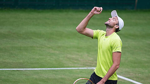Ivo Karlovic hatte im Viertelfinale von Halle seinen großen Auftritt.
