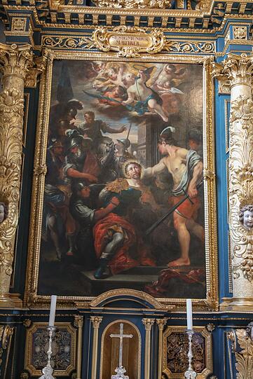 Der Altar mit dem Bildnis des Heiligen Sigismund.