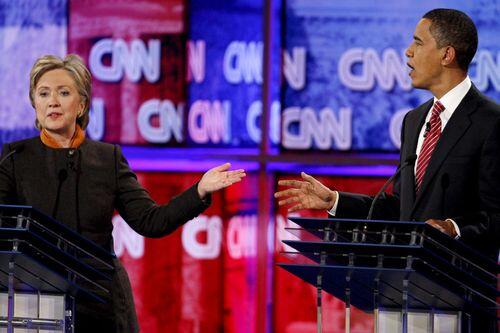 Persönliche Angriffe: Hillary Clinton (l.) und Barak Obama