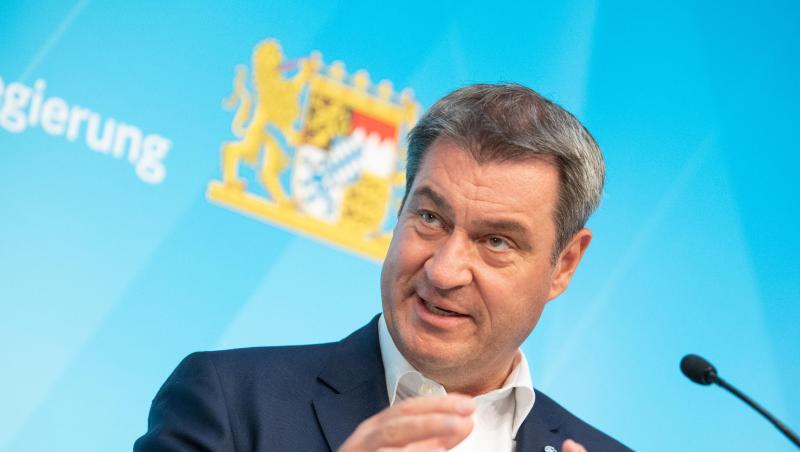 Bayerns Ministerpräsident Markus Söder spricht auf der Pressekonferenz nach dem Corona-Impfgipfel.