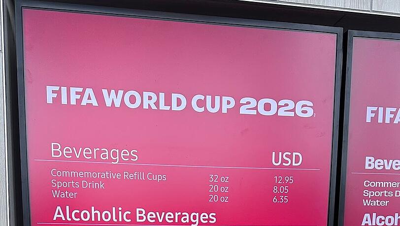 Die Preise für Fans beim WM-Spiel in Houston. Die Preise für Fans beim WM-Spiel in Houston.