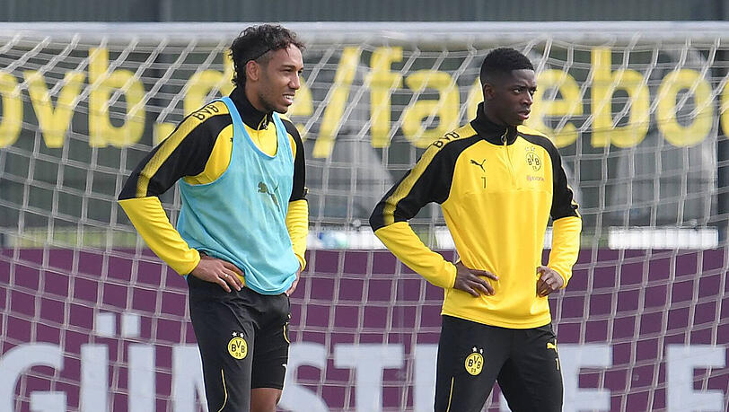 Einst Problemprofis beim BVB: Pierre-Emerick Aubameyang (li.) und Ousmane Dembélé.