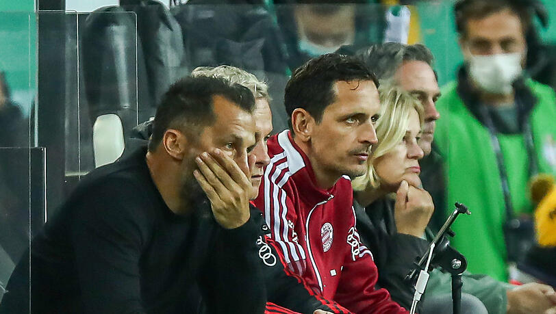Komplette Fassungslosigkeit: Hasan Salihamidzic und Dino Toppmöller beim 0:5-Desaster in Gladbach.