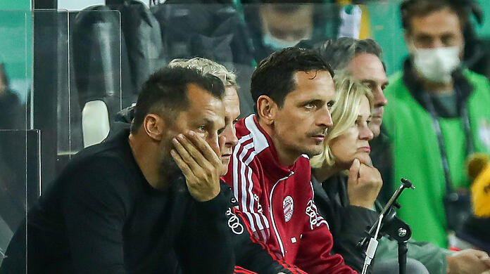 Komplette Fassungslosigkeit: Hasan Salihamidzic und Dino Toppmöller beim 0:5-Desaster in Gladbach.