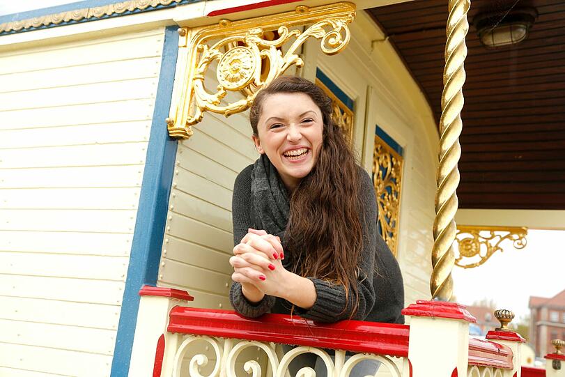 Die Münchnerin Sarah Melbinger arbeitet als Clown beim Circus Roncalli.