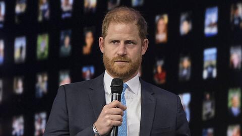 Prinz Harry w&auml;hrend eines Auftritts in New York.