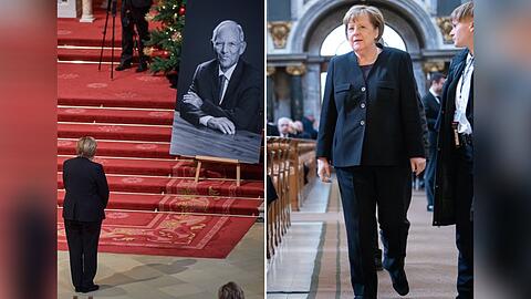 Angela Merkel beim Trauerstaatsakt von Wolfgang Schäuble.