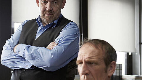 "Tatort"-Kommissar Freddy Schenk (Dietmar Bär, l.) glaubt, dass Jürgen Mohren (Jochen Nickel, r.) mehr weiß als er zugibt