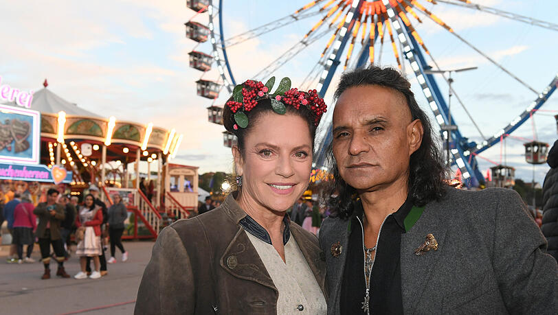 Frisch frisiertes Paar: Christine Neubauer und ihr Partner José Campos auf der Wiesn.