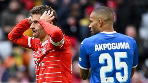 Thomas Müller (l) und die Bayern kamen nicht über ein Remis gegen Hoffenheim hinaus. Thomas Müller (l) und die Bayern kamen nicht über ein Remis gegen Hoffenheim hinaus.