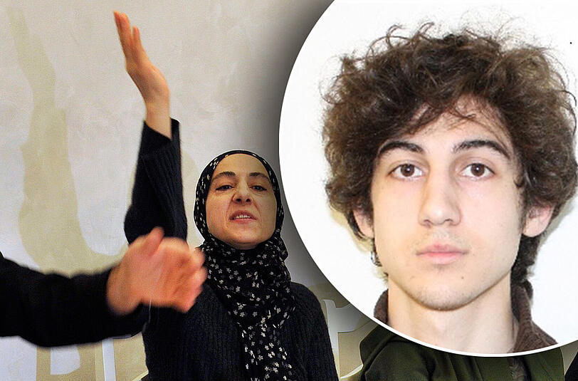 Sie ist die Mutter von Dschochar Zarnajew und droht den USA: "Amerika soll brennen", schriebt Zubeidat Zarnajew in einer Nachricht.