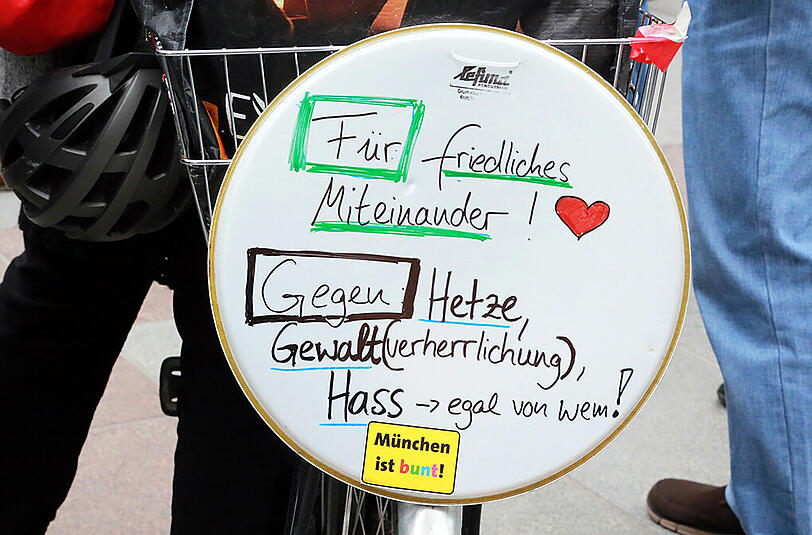 Friedliche Gegendemonstration.