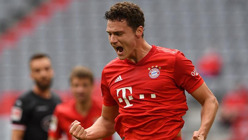 Benjamin Pavard bejubelt seinen Treffer gegen Düsseldorf Benjamin Pavard bejubelt seinen Treffer gegen Düsseldorf