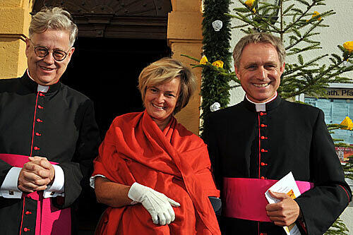 Prälat Wilhelm Imkamp, Gloria Prinzessin von Thurn und Taxis und Papstsekretär Georg Gänswein