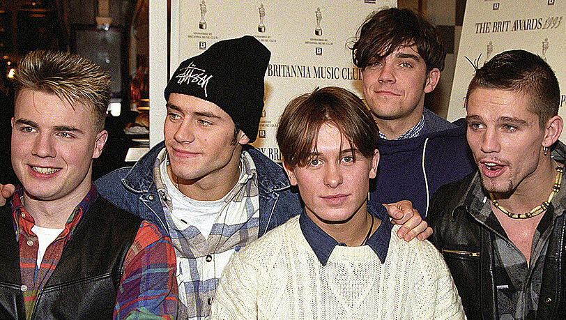 Damals waren sie noch richtige Bubis: Gary Barlow (l) mit Take That.
