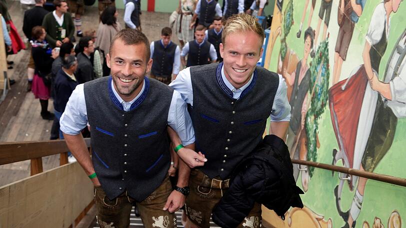 Kapitän Felix Weber (links) und Torwart Hendrik Bonmann.