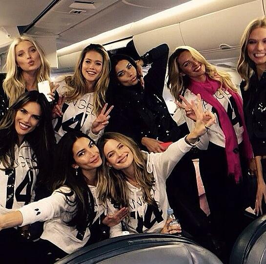 Die "Victoria's Secret"-Models auf dem Weg nach London