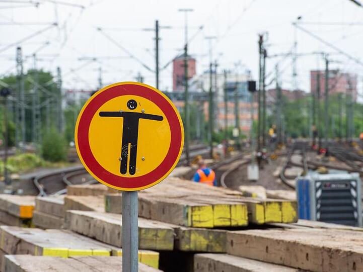 Baumaßnahmen am Hauptbahnhof in Hannover.