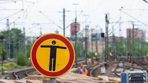 Baumaßnahmen am Hauptbahnhof in Hannover.