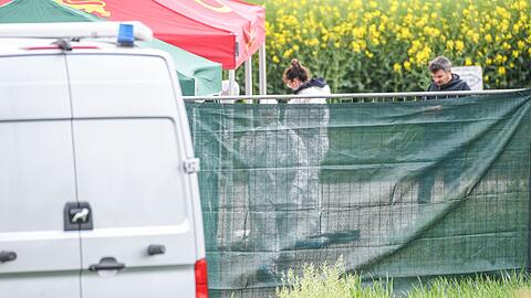 Der Leichenfundort wurde gro&szlig;r&auml;umig abgesperrt.