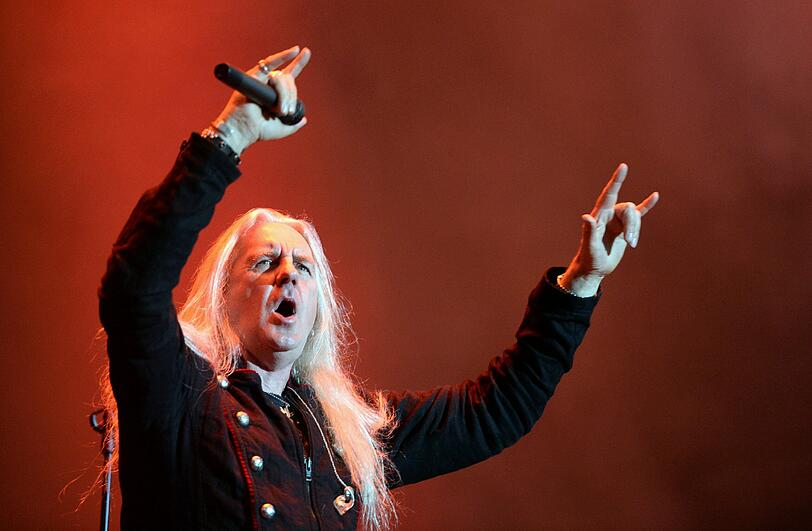 Die band "Saxon" auf dem Wacken 2014.