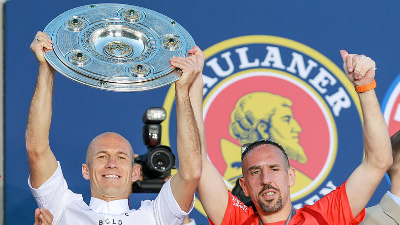 Abschied mit Schale: Arjen Robben (l.) und Franck Ribéry.