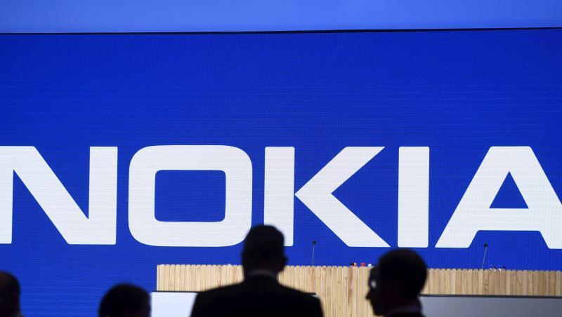 Der Schriftzug von Nokia bei der Jahreshauptversammlung des Unternehmens. Der Schriftzug von Nokia bei der Jahreshauptversammlung des Unternehmens.