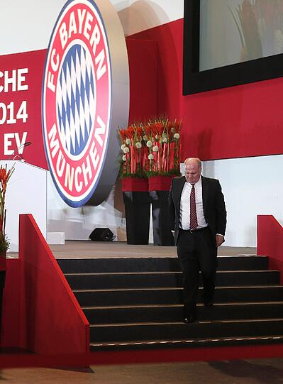 Uli Hoeneß am Freitagabend im Audi Dome.