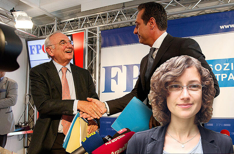 Der frühere österreichische Justizminister Dieter Böhmdorfer (l.) und FPÖ-Chef Heinz Christian Strache. AZ-Redakteurin Anja Perkuhn über das Vorgehen der FPÖ nach der Wahlniederlage.