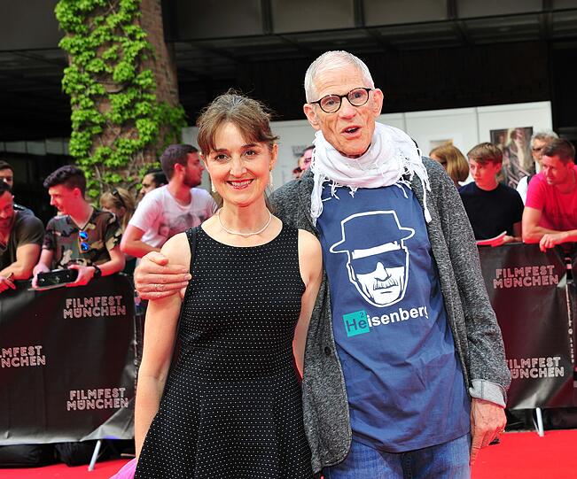 Der Filmfan: Peter Jonas mit seiner Frau Barbara Burgdorf 2017 vor der Verleihung des CineMerit Award im Gasteig beim Filmfest.