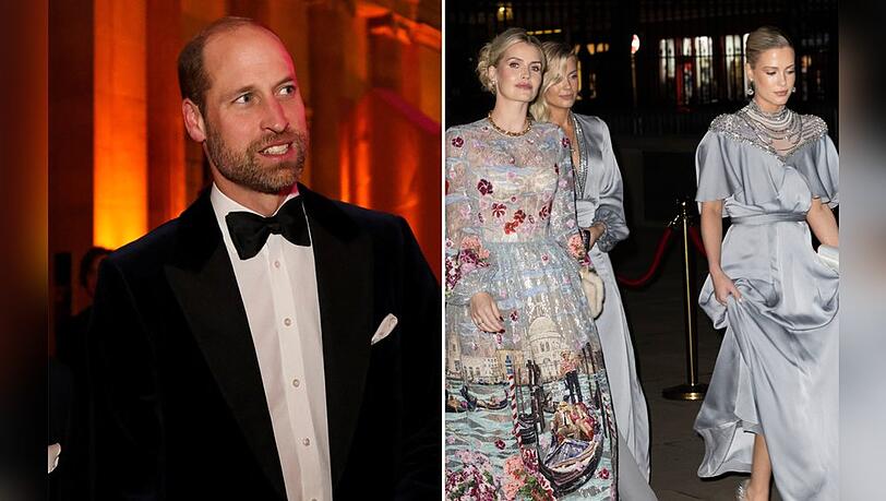 Prinz William besuchte mit Lady Kitty Spencer (l.), Lady Eliza Spencer und Lady Amelia Spencer eine Award-Verleihung.