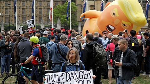 Der Trump-Ballon erlangte in Großbritannien große Berühmtheit. (Archivbild)