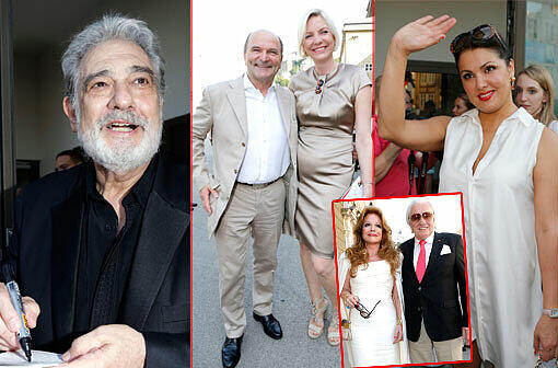 Wenn Anna Netrebko und Placido Domingo auf der Bühne stehen, dann ist die High-Society nicht weit. Hier gibt's die Bilder aus Salzburg!