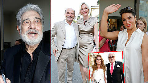 Wenn Anna Netrebko und Placido Domingo auf der Bühne stehen, dann ist die High-Society nicht weit. Hier gibt's die Bilder aus Salzburg!