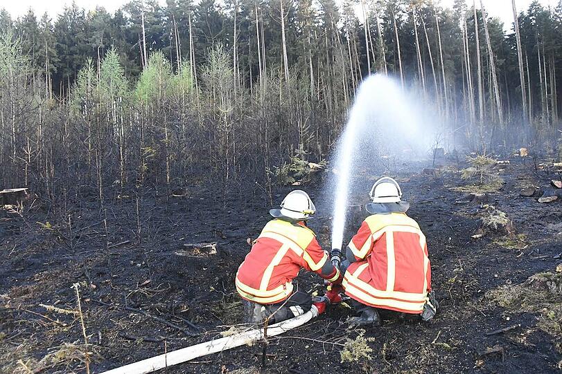 In der Nähe von Landshut standen am Freitagabend knapp 20.000 Quadratmeter Wald in Flammen. Rund 300 Einsatzkräfte waren bis tief in die Nacht im Einsatz, um den Brand unter Kontrolle zu bekommen.