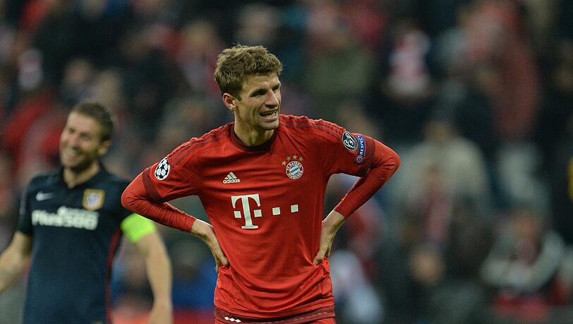 Frustriert: Bayern-Star Thomas Müller gibt sich nach dem Aus gegen Atlético selbst einen großen Teil der Schuld. Frustriert: Bayern-Star Thomas Müller gibt sich nach dem Aus gegen Atlético selbst einen großen Teil der Schuld.