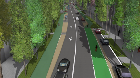 Mehr Platz fürs Rad und für Fußgänger: So soll die Lindwurmstraße umgebaut werden.