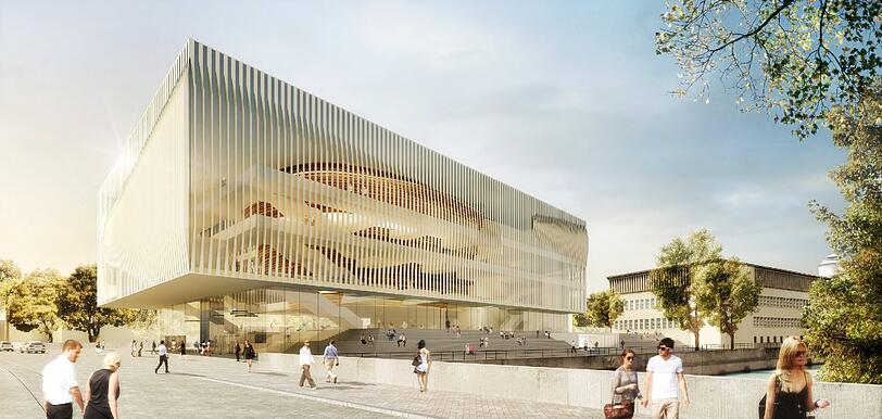 Der Entwurf einer Isarphilharmonie am Deutschen Museum sieht schön aus: Der Bedarf ist angesichts von vier bereits existierenden Konzertsälen aber umstritten
