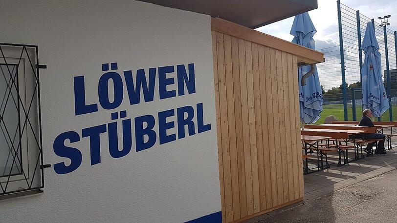 Das Löwenstüberl auf dem Trainingsgelände an der Grünwalder Straße.