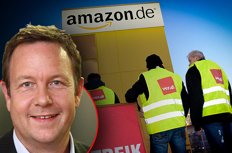 Der Geschäftsführer von Amazon Deutschland, Ralf Kleber, gibt das Versprechen, dass alle bestellten Weihnachtsgeschenke rechtzeitig ankommen.
