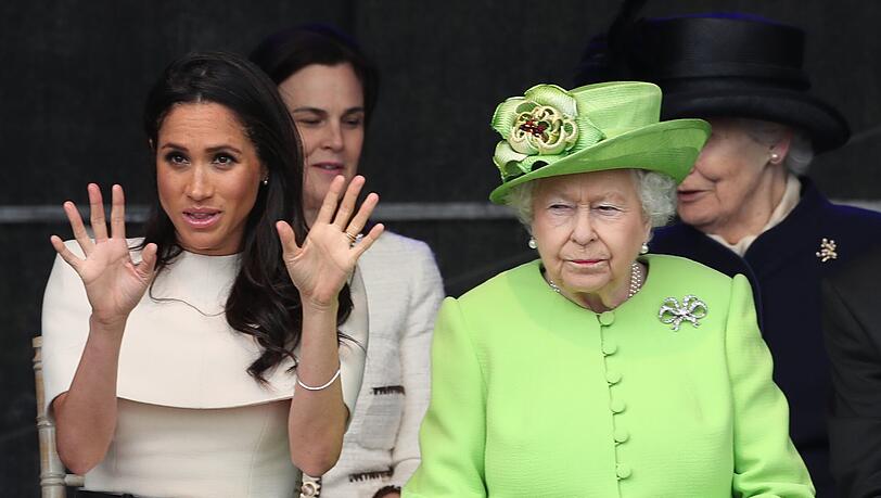 Vor vier Jahren bei einem öffentlichen Termin: Herzogin Meghan und die Queen