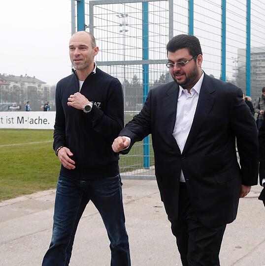 Bilder vom 1860-Gipfel mit Investor Hasan Ismaik und dem neuen Löwen-Präsidenten Hep Monatzeder