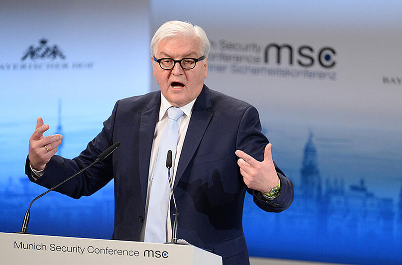 Bundesaußenminister Frank-Walter Steinmeier auf der Sicherheitskonferenz in München.
