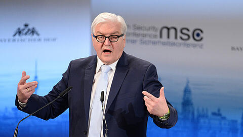 Bundesaußenminister Frank-Walter Steinmeier auf der Sicherheitskonferenz in München.