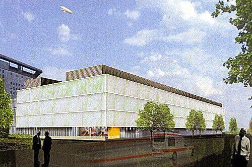 Das geplante OP-Zentrum der LMU in Großhadern. Das Projekt kostet 135 Millionen Euro und soll bis 2011 fertig gestellt sein.